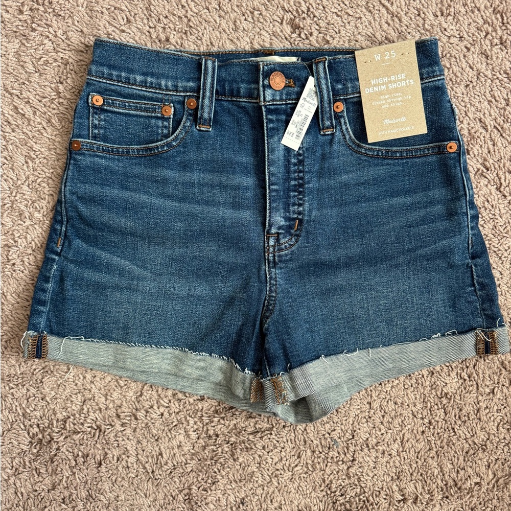 NWT Madewell High-Rise Denim Shorts Size 25